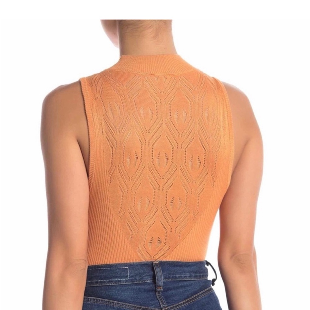 NWT Free People On Point Bodysuit- Orange Dreams -Size Large - Picture 2 of 5